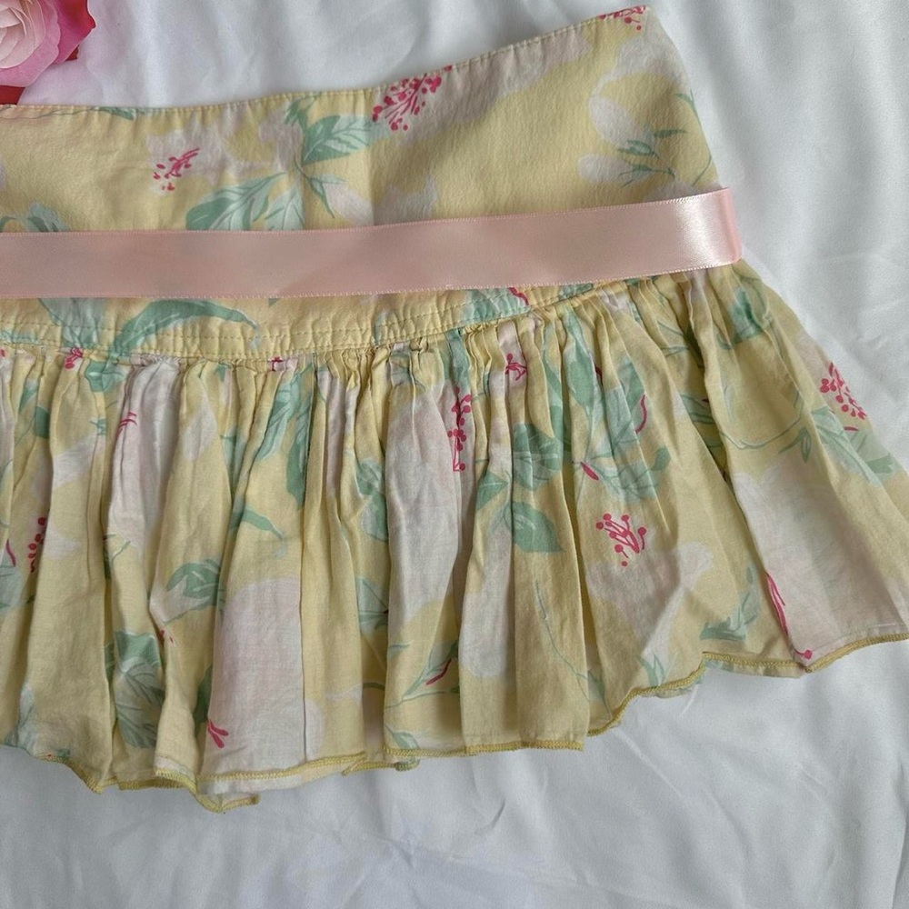 Rare y2k floral Abercrombie low rise pleated skirt - Picture 6 of 6